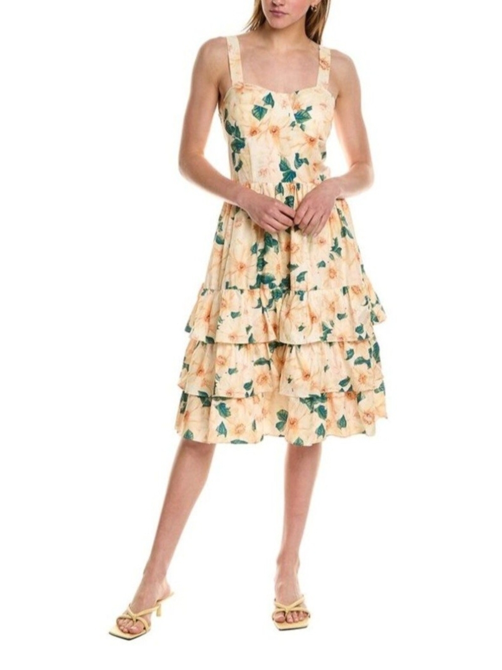 New 70/21 Sunflower Ruffle Dress Size Large